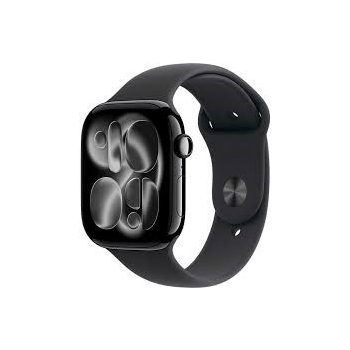 Apple Watch Series 11 GPS 46mm Jet Black Aluminium Case with Black Sport Band - M/L