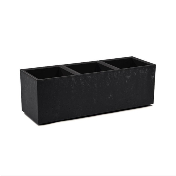 FLOWERPOT PLASTIC KARO 90X30X30CM BLACK