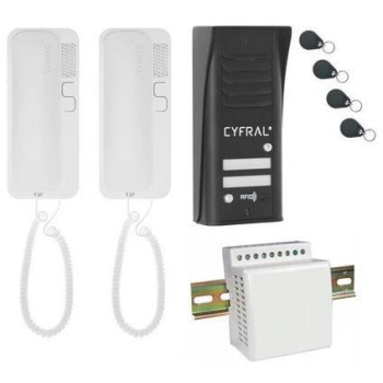 Zestaw domofonowy COSMO 2 CYFRAL 2-lokatorski Czarny