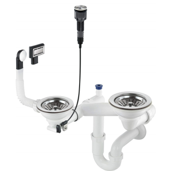 Syfon do zlewozmywaka granitowego 1.5- i 2-komorowego - Space-Saver ZXY_9983 5907650821113