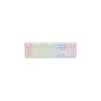 Bezprzewodowa klawiatura do gier Ducky Zero 6108 Pure White - MX2A Czerwona (US)