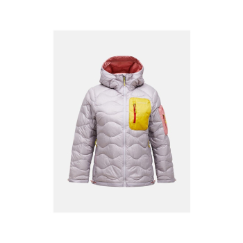 Kurtka damska puchowa PEAK PERFORMANCE W Helium Utility Down Hood Jacket kolor szary - L