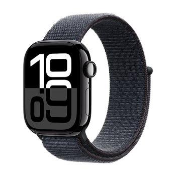 Zegarek APPLE Watch Series 10 GPS 42mm Kruczoczarna aluminiowa koperta z atramentową pętlą sportową