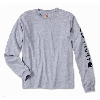Koszulka z długim rękawem Carhartt Sleeve Logo T-Shirt L/S - heather grey, rozmiar: l