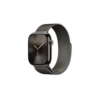 Apple Watch Series 10 GPS + Cellular 46mm Slate Titanium Case with Slate Milanese Loop - S/M