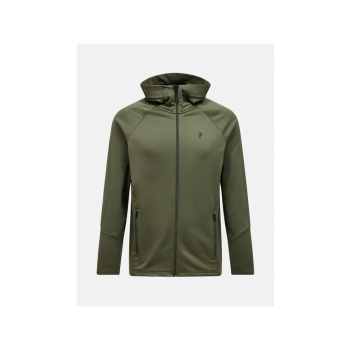 Bluza rozpinana Peak Performance Rider Essentials Zip Hood - pine needle/pine needle rozmiar: m