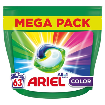 Ariel All-in-1 Pods Colour Želines skalbimo kapsules, 63 kapsules
