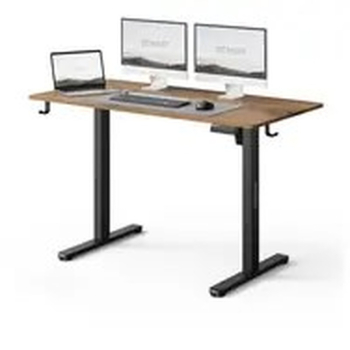 SENSE7 NOJO LIGHT Biurko robocze czarny dąb / elektrycznie regulowana wysokość / 120 x 60 cm / nośność 70 kg