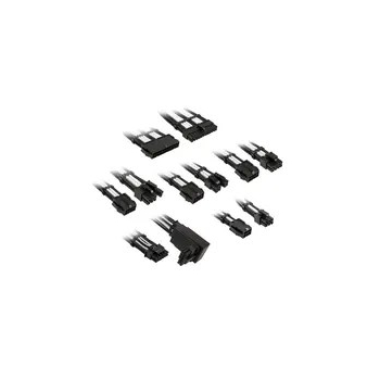 Zestaw przedłużacza kabla w oplocie Kolink Core Pro 12V-2x6 Typ 2 - Jet Black/Brilliant White