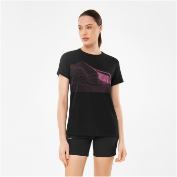 T-shirt damski VIKING Morain Lady Bamboo czarny   L