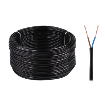 Kabel elektryczny OMYp 2x0,5 300/300V czarny