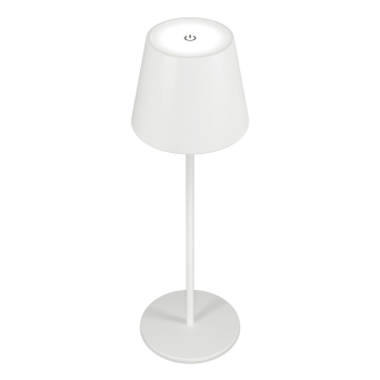 RealPower LED-Tischlampe dimmbar kalt/warm mit Akku,weiss