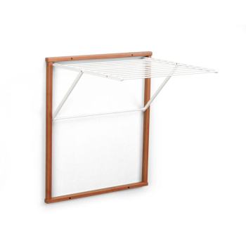 ARREDAMENTI KLEDY Naścienna suszarka na pranie - 80 x 69 cm, Brązowy