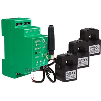 MEW-01 Monitor energii elektrycznej Wi-Fi 3F+N