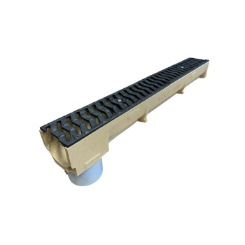 DUCT ELEMENT WITH CAST IRON GRATE AND P