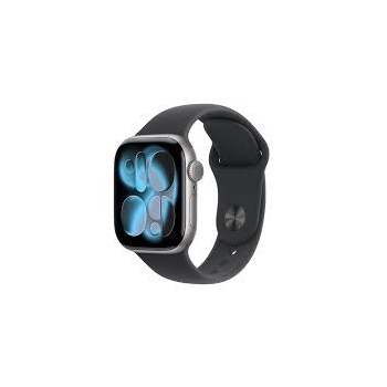 Zegarek Apple Watch Series 11 GPS 42mm Grey Aluminium z czarnym paskiem S/M