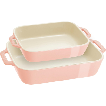 STAUB COOKING Zestaw 2 półmisków prostokątnych, jasnoróżowy