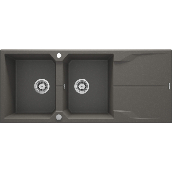 Zlewozmywak granitowy 2-komorowy z ociekaczem ZQN_T213 5908212088753