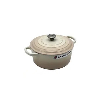 Le Creuset Signature Roaster round 22cm Meringue creme (21177227164430)