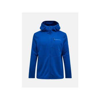 Bluza mÄ™ska PEAK PERFORMANCE M Trail Polartec Power Grid Zip Hood kolor niebieski - XL