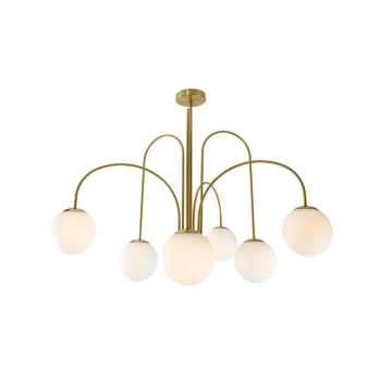 Lampa wisząca KAFF na 6 żarówek E27, złota