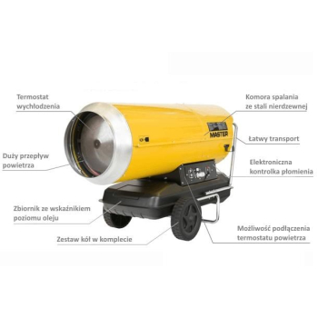 MASTER NAGRZEWNICA OLEJOWA  B360 BEZ ODPROWADZENIA SPALIN 111KW