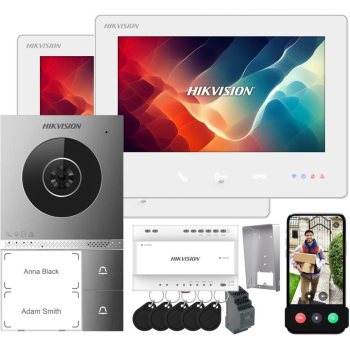 ZESTAW WIDEODOMOFONOWY DS-KIS705EY/2MONITORS Hikvision