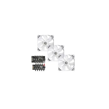 Bitspower Notos RGB PWM Wentylator, 120mm - biały, 3-pak