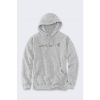 Bluza z kapturem Carhartt Marquette Logo Sweatshirt - heather gray/gray rozmiar: l