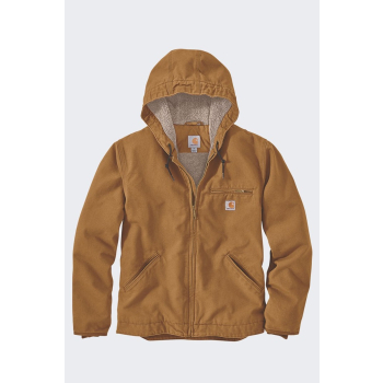 Kurtka Carhartt Washed Duck Sherpa Lined Brown