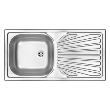 Zlewozmywak stalowy 1-komorowy z ociekaczem ZMU 011B 5907650873976