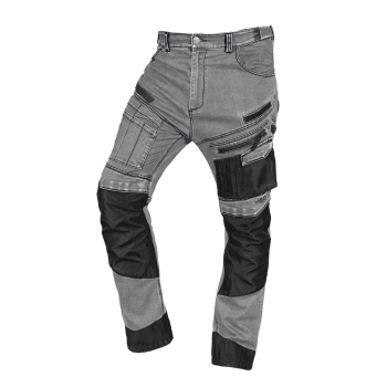 Spodnie robocze DENIM, wzmocnienia Oxford, szare, rozmiar XXL