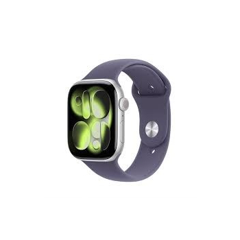 Apple Watch Series 11Â GPS + Cellular 46mm Silver Aluminium Case with Purple Fog Sport Band - M/L