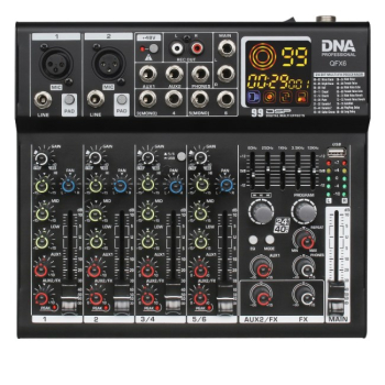 DNA QFX6 analogowy mikser dźwięku 6 kanałów Bluetooth