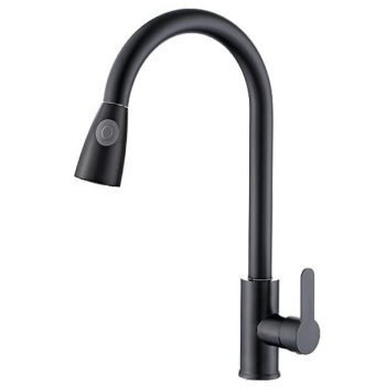 KITCHEN MIXER WITH PULL OUT IN BLACK