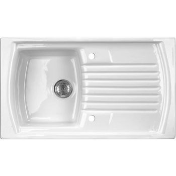 Zlewozmywak ceramiczny 1-komorowy z ociekaczem ZCL_611N 5908212037829