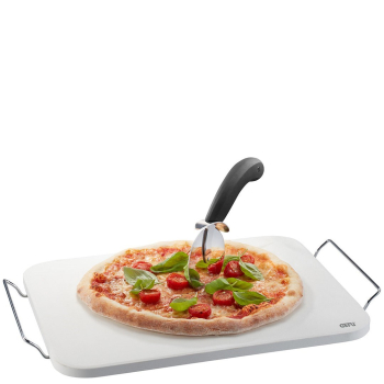 Zestaw nóż do pizzy + kamień ze stojakiem prostokątnym GEFU DARIOSO G-89534