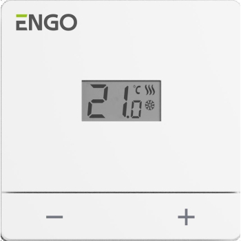 Regulator temperatury ENGO Controls EASY-BATW, bateryjny, biały, dobowy, natynkowy