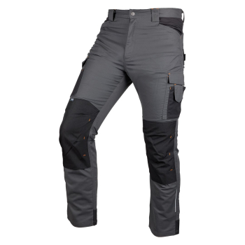 Spodnie robocze Mix&Match, Canvas, wzmocnienia z Cordury, szaro-czarne, rozmiar S