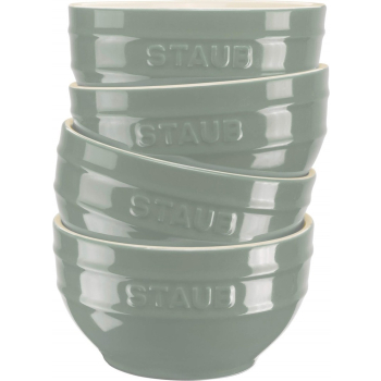 STAUB SERVING Zestaw 4 misek 12 cm, eukaliptusowy