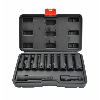 AWTOOLS ZESTAW NASADEK UDAROWYCH 1/2" 11cz./8-21mm/ DŁUGIE BLACK LINE