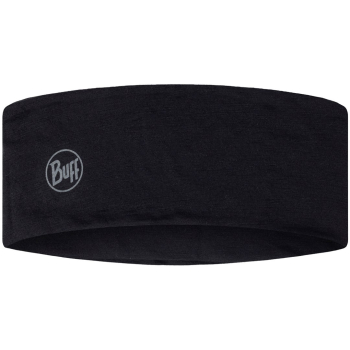 Opaska BUFF MERINO LIGHTWEIGHT HEADBAND SOLID BLACK   one size
