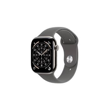 Apple Watch Series 11Â GPS + Cellular 42mmÂ Natural Titanium Case with Stone Grey Sport Band - M/L