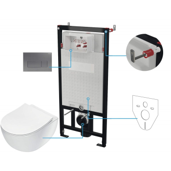Zestaw WC podtynkowy 6 w 1