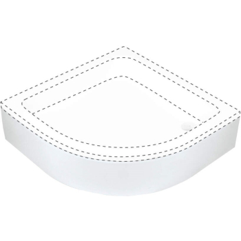Deante PLUS II Osłona brodzika półokrągła 80 cm