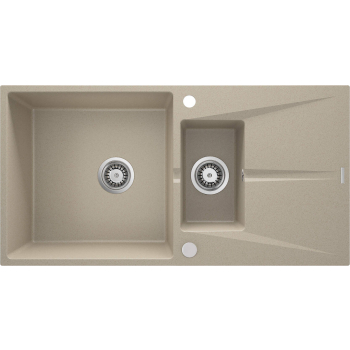 Zlewozmywak granitowy 1.5-komorowy z ociekaczem