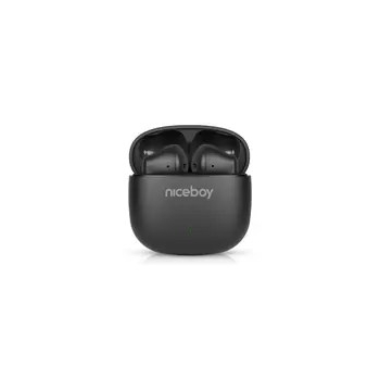 Niceboy Beans 4 POP czarne / Słuchawki bezprzewodowe z mikrofonem / Bluetooth 5.4 / IPX4 / etui ładujące