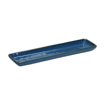 Zestaw 4 tac prostokątnych Concerto Blu Avio - Granatowy, 32 x 8 cm