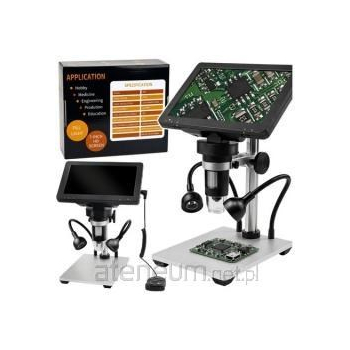 Mikroskop Edukacyjny Cyfrowy Pilot Przewodowy 1200X LCD 7 CALI HD Kamera
