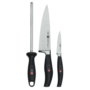 Zestaw 2 noży + ostrzałka ZWILLING Five Star 30114-000-0